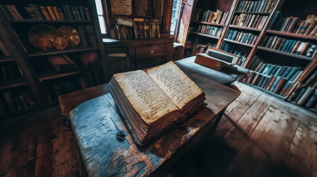 A generated image of the Book of Parallels and how it influences time